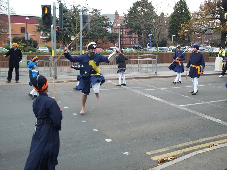 Gatka stick drill in motion